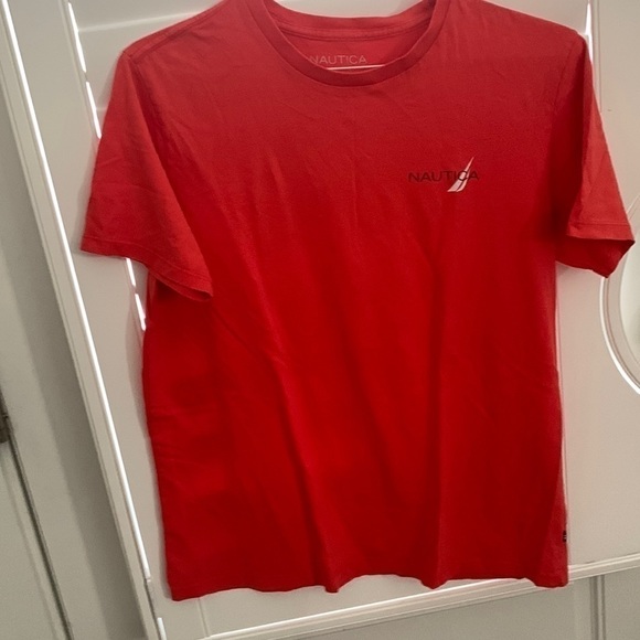 NAUTICA 𝅺Vintage Men's Orange M Graphic Tee Short Sleeve T-shirt - Picture 1 of 4